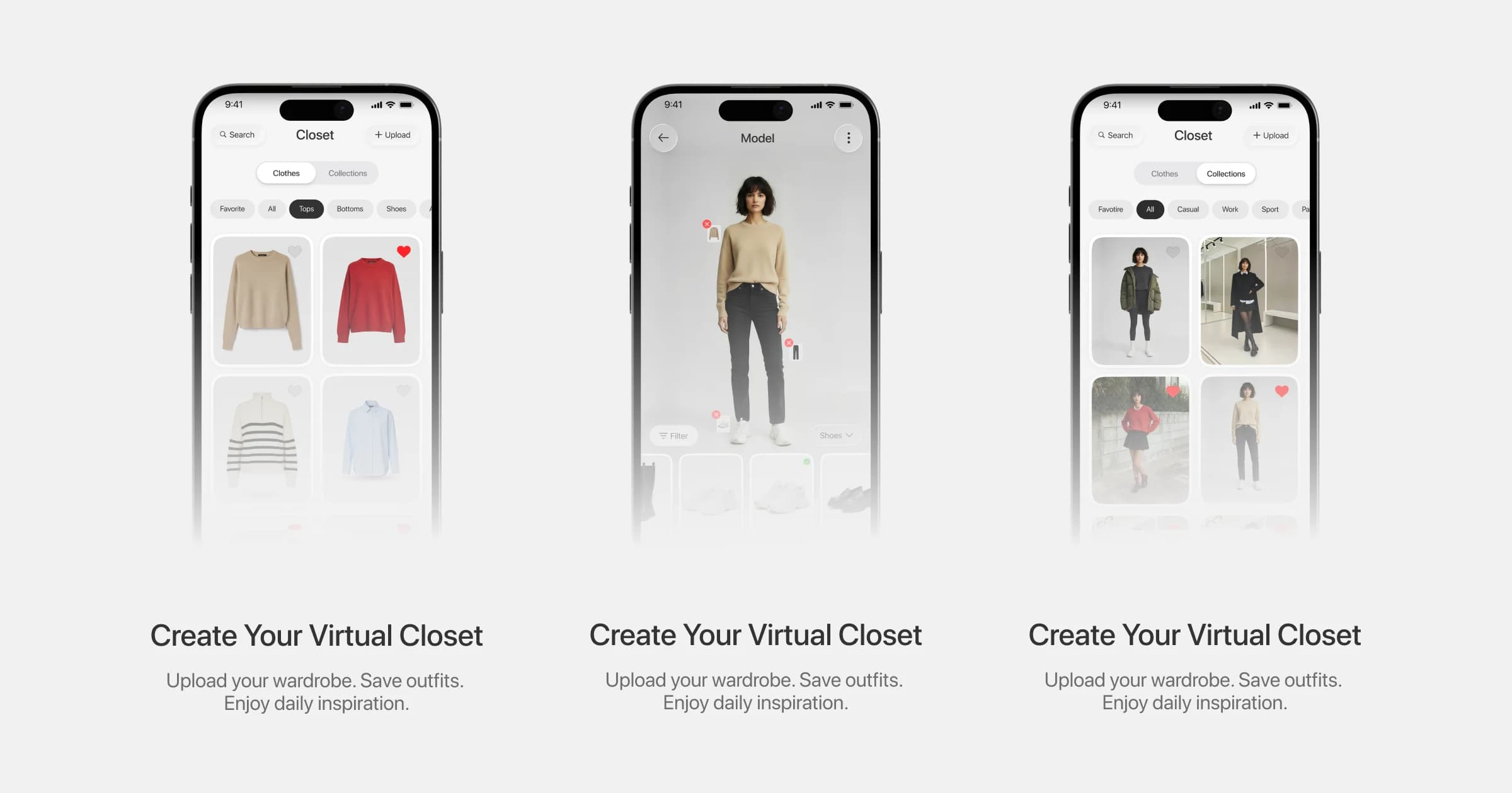 Closetly — desktop view