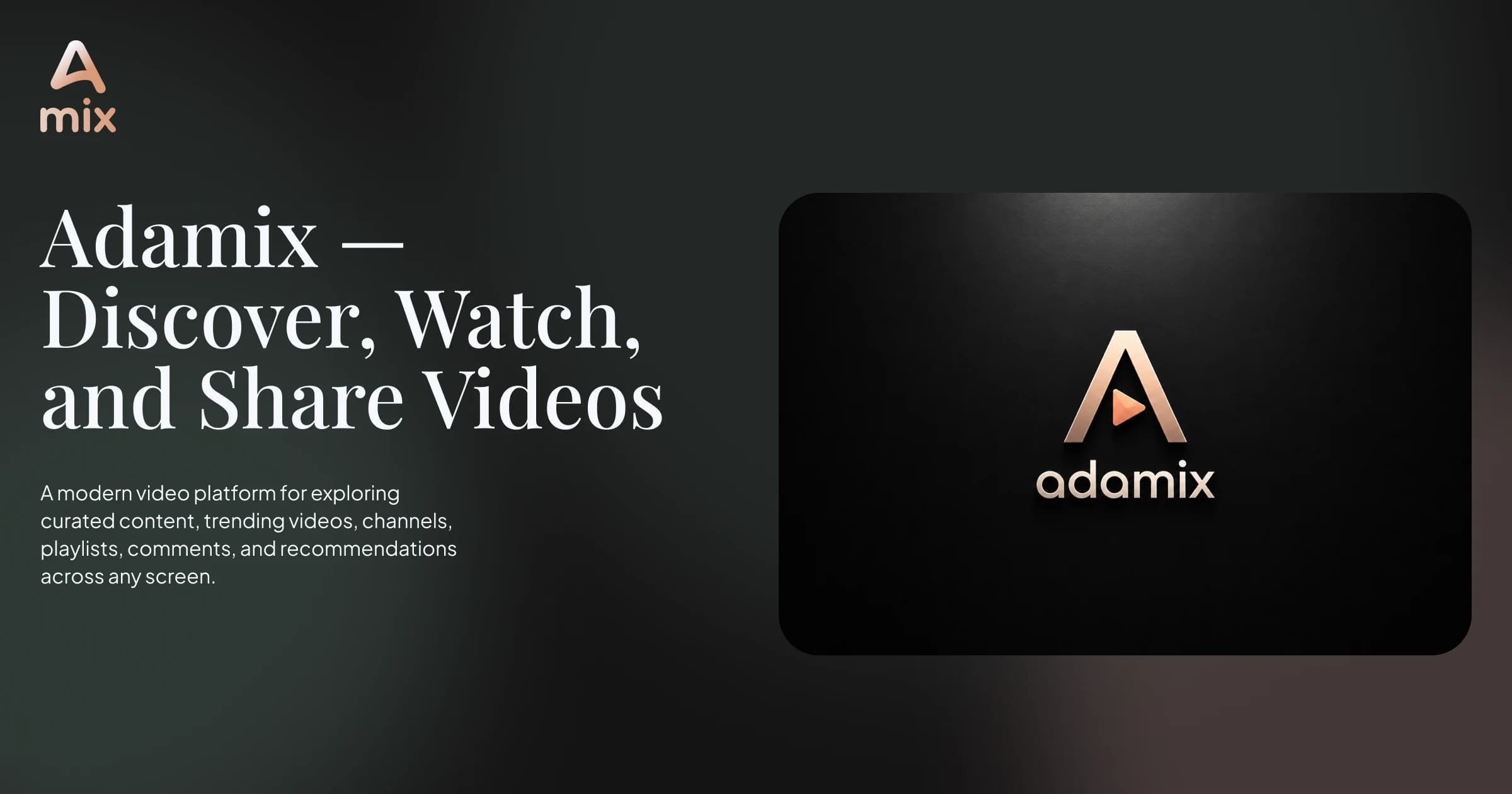 Adamix — desktop view