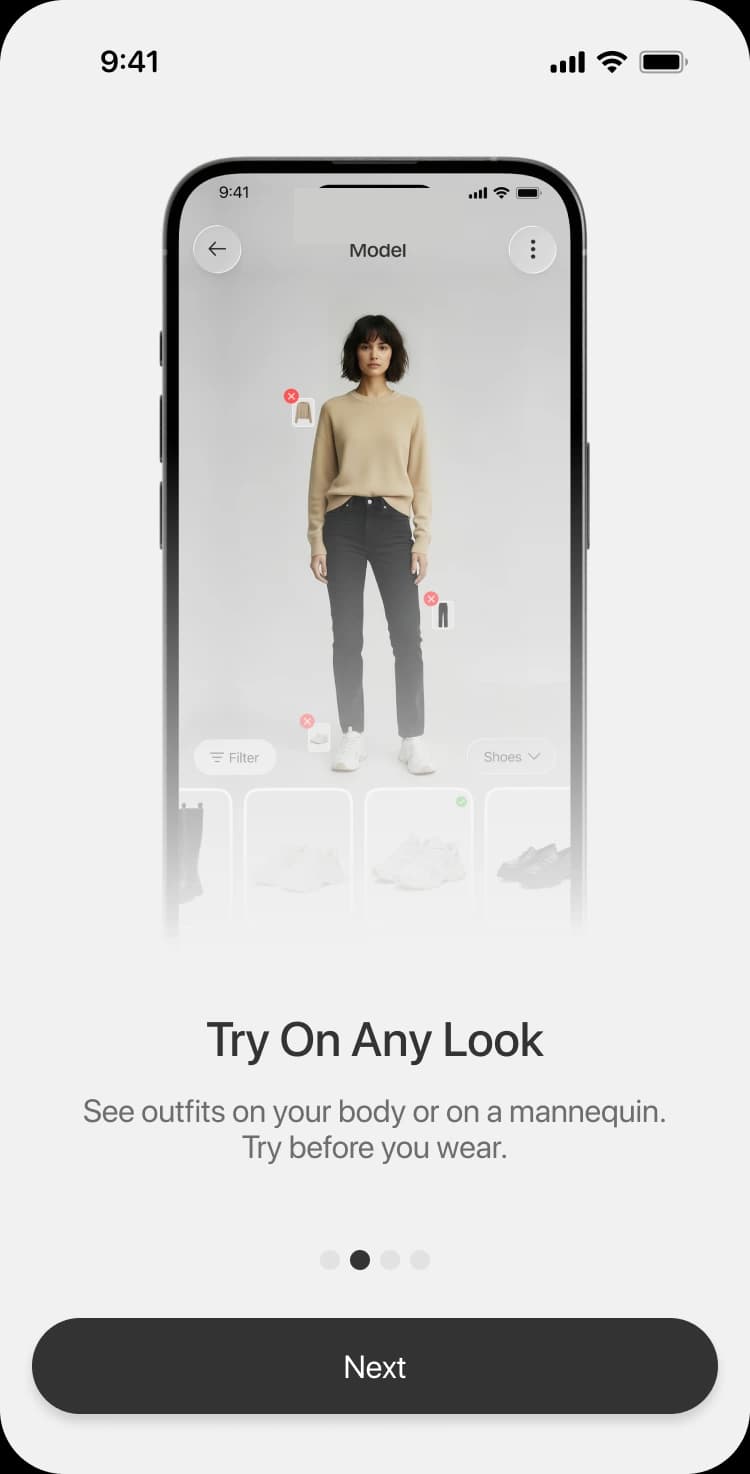 Closetly — mobile view